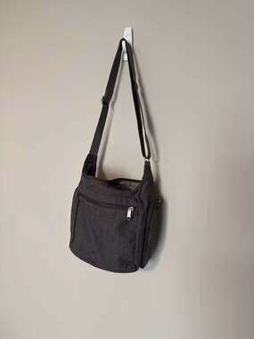 eBags Piazza Day Bag 2.0 Anti-Theft RFID Crossbody Travel Purse Brushed Graphite